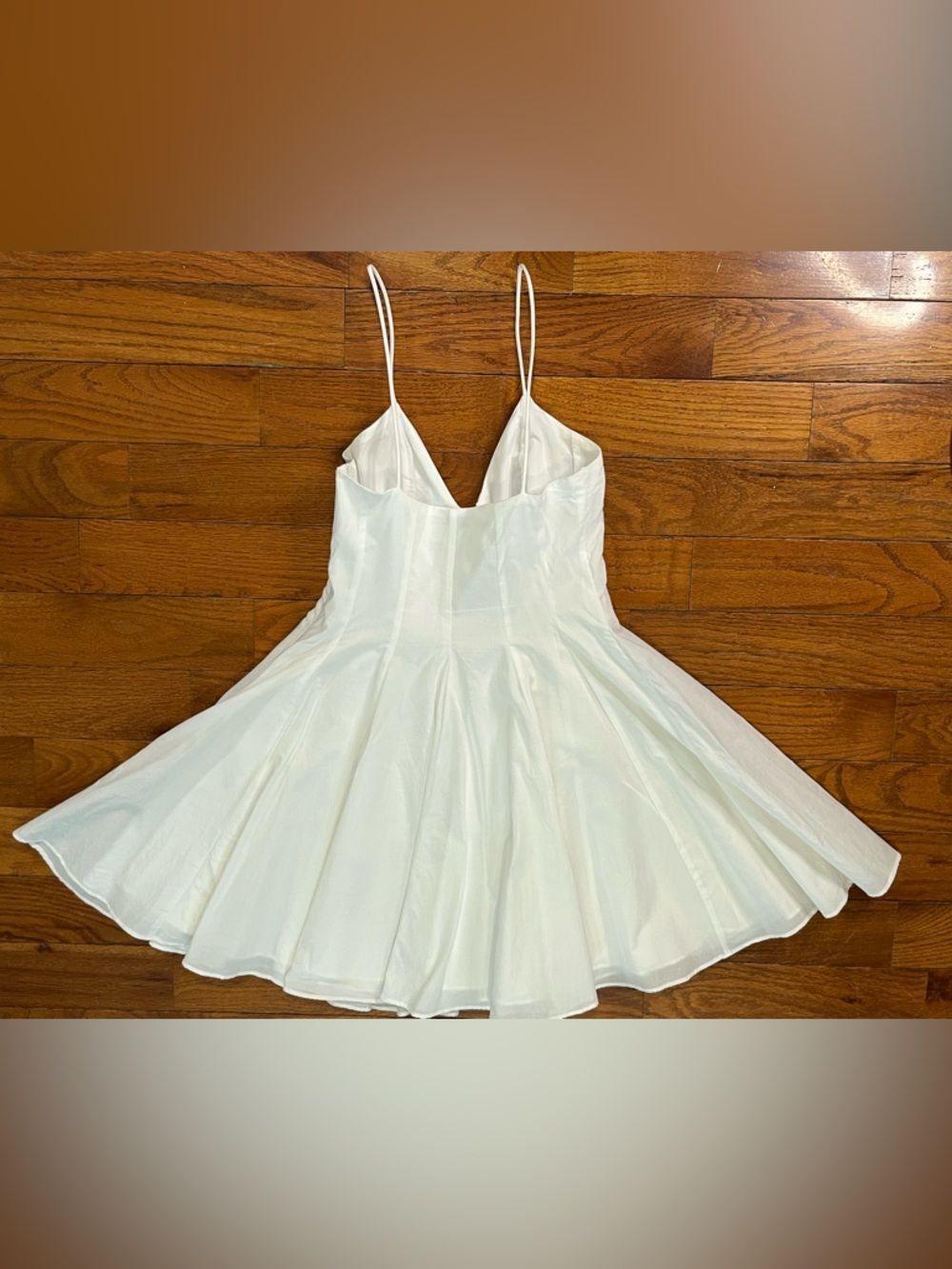 White Sleeveless Fit & Flare Dress - Picture 5 of 8